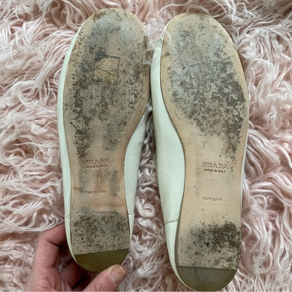 💯 PRADA Cream Loafers Size 36 - Picture 7 of 13